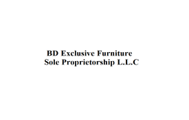 BD Exclusive Furniture Sole Proprietorship L.L.C